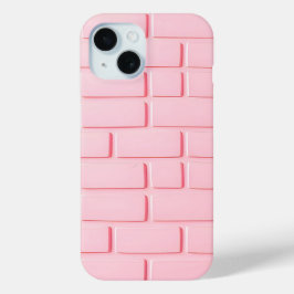 Light Pink Brick iPhone Case Soft Chic Style iPhone 15ケース