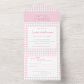 Light pink Bridal Shower All in One Invitation オールインワン招待状 (内側)