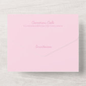 Light pink Bridal Shower All in One Invitation オールインワン招待状 (裏面)