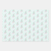 Light Pink Christmas Tree Gifts ラッピングペーパーシート (正面2)