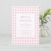 Light pink Classic design Bridal Shower Invitation 招待状 (スタンド正面)