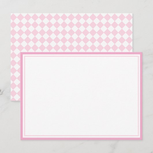 Light pink Classic design Flat Note Card ノートカード (正面/裏面)