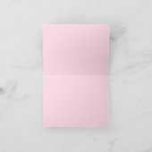 Light pink Classic design Folded Thank You Card サンキューカード (内部)
