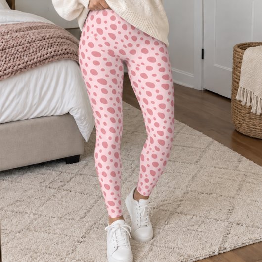 Light Pink Dalmatian Spots レギンス