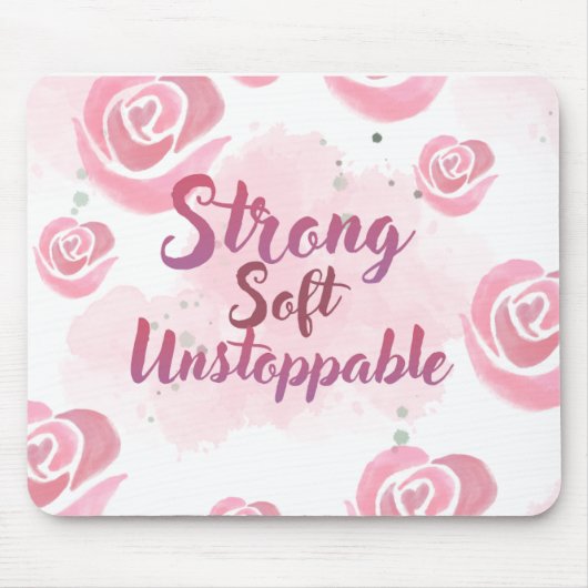 Light Pink feminine Mouse pad マウスパッド (正面)