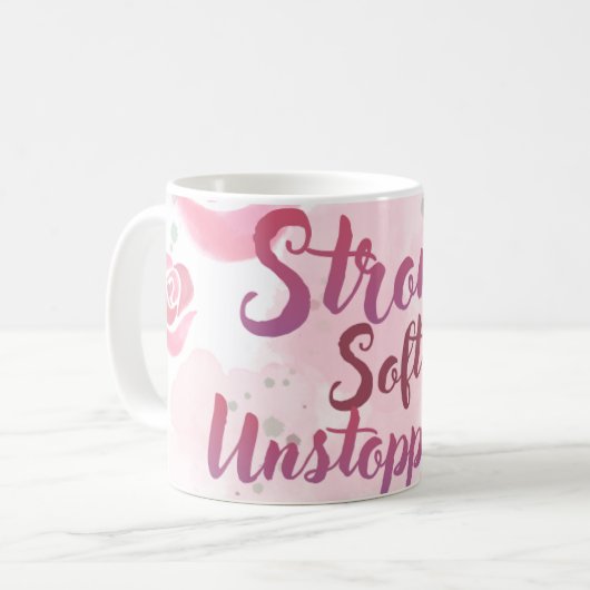 Light Pink Feminine Mug コーヒーマグカップ (正面左)