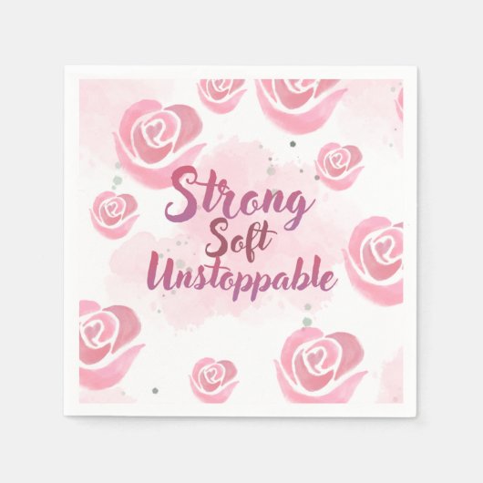 Light Pink Feminine Napkin スタンダードカクテルナプキン (正面)