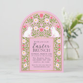 Light Pink Folk Art Easter Brunch Arch Invitation 招待状 (スタンド正面)