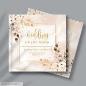 Light Pink & Gold Frame Autumn Wedding Guest Book ゲストブック