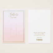 Light Pink Gradient Ombre Script Hair Clip Display (正面&裏面)