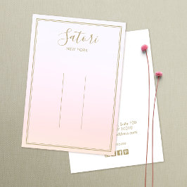 Light Pink Gradient Ombre Script Hair Clip Display