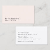 Light Pink Makeup and Hair Beauty 名刺 (正面/裏面)