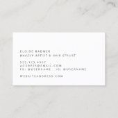 Light Pink Makeup and Hair Beauty 名刺 (裏面)