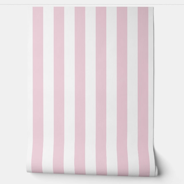 Light Pink Peony Stripes 壁紙 (ほどく)