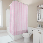 Light Pink Plaid Curtain Stylish Bathroom Flair シャワーカーテン (インサイチュ)