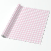 Light Pink Plaid Elegant 50th Birthday Gift Wrap ラッピングペーパー (アンロールド)