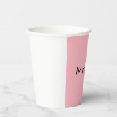 Light Pink Professional Unique Casual Handwriting 紙コップ (右)