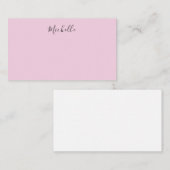 Light Pink Professional Unique Classic Handwriting エンクロージャーカード (正面/裏面)