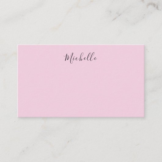 Light Pink Professional Unique Classic Handwriting エンクロージャーカード (正面)