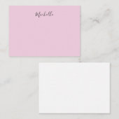 Light Pink Professional Unique Classic Handwriting ノートカード (正面/裏面)