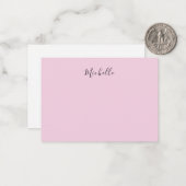 Light Pink Professional Unique Classic Handwriting ノートカード (正面/裏面インサイチュ)