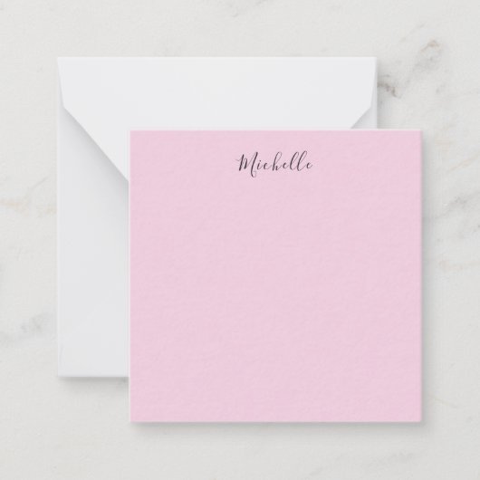 Light Pink Professional Unique Classic Handwriting ノートカード (正面)