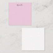 Light Pink Professional Unique Classic Handwriting ノートカード (正面/裏面)