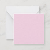 Light Pink Professional Unique Classic Handwriting ノートカード (裏面)