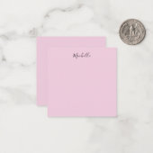 Light Pink Professional Unique Classic Handwriting ノートカード (正面/裏面インサイチュ)