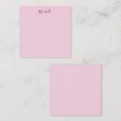 Light Pink Professional Unique Classic Handwriting ノートカード (正面/裏面)