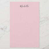 Light Pink Professional Unique Classic Handwriting 便箋 (正面)