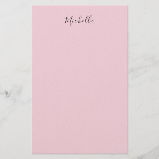 Light Pink Professional Unique Classic Handwriting 便箋 (正面)