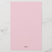 Light Pink Professional Unique Classic Handwriting 便箋 (裏面)