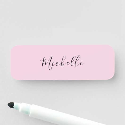 Light Pink Professional Unique Classic Handwriting 名札 (インサイチュ)