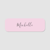 Light Pink Professional Unique Classic Handwriting 名札 (正面)