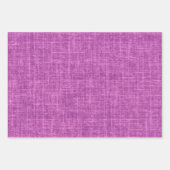 Light Pink Purple Linen ラッピングペーパーシート (正面3)