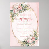 Light Pink Rose Gold Romantic Unplugged Ceremony  ポスター (正面)