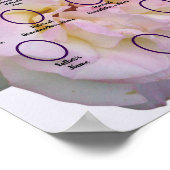 Light Pink Rose Photo with Oval Ancestor Photos ポスター (角)