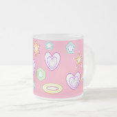 Light Pink shapes mug フロストグラスマグカップ (正面右)
