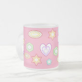 Light Pink shapes mug フロストグラスマグカップ (正面左)