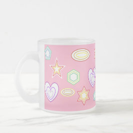 Light Pink shapes mug フロストグラスマグカップ