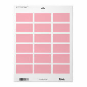 Light Pink Solid Color ラベル (フルシート)