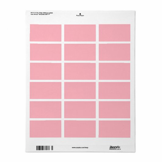 Light Pink Solid Color ラベル (フルシート)