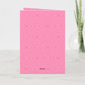Light Pink Squiggly Squares Personalize Initial  カード (裏面)