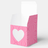 Light Pink Squiggly Squares Personalized Heart フェイバーボックス (オープン)