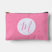 Light Pink Squiggly Squares Personalized Initial アクセサリーポーチ (正面)