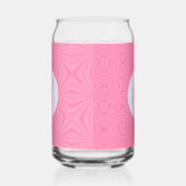 Light Pink Squiggly Squares Personalized Initial  ガラス缶 (左)