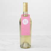 Light Pink Squiggly Squares Personalized Initial ボトルネックタグ (ボトル)