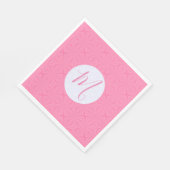 Light Pink Squiggly Squares Personalized Party スタンダードランチョンナプキン (角)