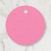 Light Pink Squiggly Squares Personalized Party フェイバータグ (裏面)